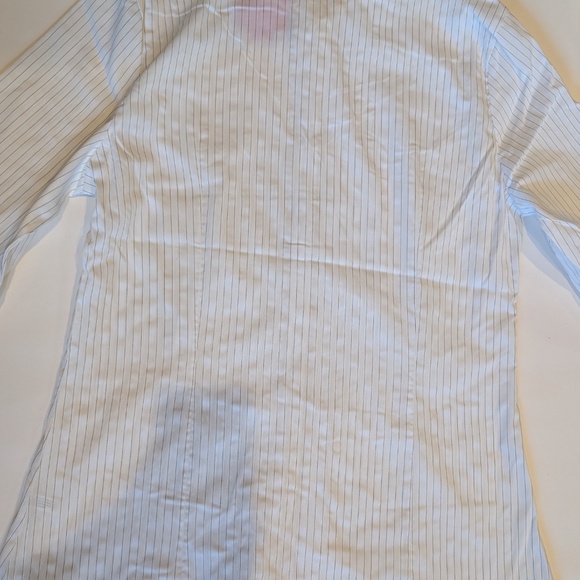 Rosa York Professional Attire White Pinstripe Button Down Top - Picture 7 of 8